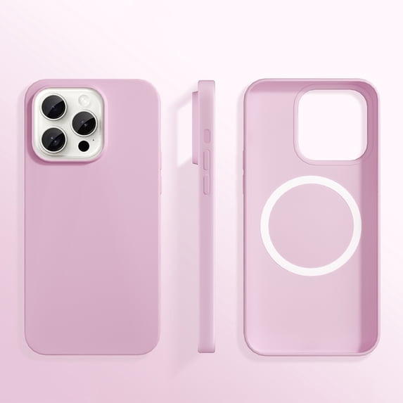 ELEHOLD for iPhone 14 Case,Compatible with MagSafe Colorful Anti-Scratch Soft Microfiber Lining Full Body Protective Shockproof Ultra Slim Phone Case for iPhone 14,Cherrypink