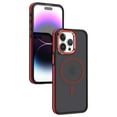 thumbnail image 1 of ELEHOLD for iPhone 14 Case Matte Translucent Case Slim Thin Lightweight Compatible with MagSafe Magnetic Anti-Fingerprint Shockproof Case for iPhone 14,red, 1 of 8