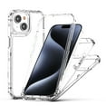 thumbnail image 1 of ELEHOLD for  iPhone 14 Case,Soft TPU Clear Heavy Duty Shockproof Rugged Women Men Transparent Full Body Protective Case with Screen Protector for iPhone 14,Clear, 1 of 7