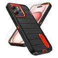 thumbnail image 1 of ELEHOLD for iPhone 14 Hybrid Rugged Case with HD Screen Protector,Dual Layer Hard Protective Invisible Kickstand Non-Slip Drop-Proof Shockproof Anti-Scratches Heavy Duty Cover,Black+Orange, 1 of 7