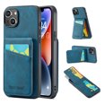 thumbnail image 1 of ELEHOLD for iPhone 14 Leather Wallet Case with Card Slots Magnetic Button Kickstand Function Full Body Protective Shockproof Cover for iPhone 14 6.1",Blue, 1 of 8
