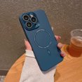 thumbnail image 1 of ELEHOLD for iPhone 14 Plus Case Matte Hard PC Back Slim Lightweight with Full Camera Lens Protection Strong Magnetic Compatible with Mag Safe Shockproof Case for iPhone 14 Plus,navyblue, 1 of 7