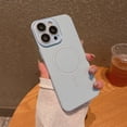 thumbnail image 1 of ELEHOLD for iPhone 14 Plus Case Matte Hard PC Back Slim Lightweight with Full Camera Lens Protection Strong Magnetic Compatible with Mag Safe Shockproof Case for iPhone 14 Plus,blue, 1 of 7