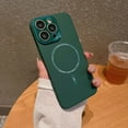 thumbnail image 1 of ELEHOLD for iPhone 14 Plus Case Matte Hard PC Back Slim Lightweight with Full Camera Lens Protection Strong Magnetic Compatible with Mag Safe Shockproof Case for iPhone 14 Plus,darkgreen, 1 of 7