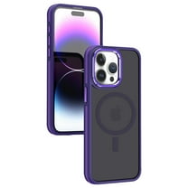 ELEHOLD for iPhone 14 Plus Case Matte Translucent Case Slim Thin Lightweight Compatible with MagSafe Magnetic Anti-Fingerprint Shockproof Case for iPhone 14 Plus,purple