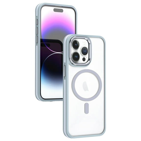 ELEHOLD for iPhone 14 Plus Case Matte Translucent Case Slim Thin Lightweight Compatible with MagSafe Magnetic Anti-Fingerprint Shockproof Case for iPhone 14 Plus,white