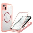 thumbnail image 1 of ELEHOLD for iPhone 14 Plus Case with Screen Protector, Compatible with Mag safe Accessory,  Built in Screen Protector Clear Full Body Protection Slim Shockproof Case for iPhone 14 Plus,Pink, 1 of 9