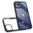 thumbnail image 1 of ELEHOLD for iPhone 14 Plus Case Transparent Crystal Clear Back Case Carbon Fiber Texture Bumper Shockproof Protective Slim Anti-Yellowing Cover for iPhone 14 Plus,blue, 1 of 7