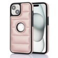 thumbnail image 1 of ELEHOLD for iPhone 14 Plus Leather Case Luxury Premium PU Leather Logo Cutout View Full Coverage Slim Lightweight Non-Slip Shockproof Protective Case for iPhone 14 Plus,rosegold, 1 of 6