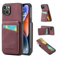 thumbnail image 1 of ELEHOLD for iPhone 14 Plus Leather Wallet Case with Card Slots Magnetic Button Kickstand Function Full Body Protective Shockproof Cover for iPhone 14 Plus 6.7",Red, 1 of 8