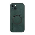 thumbnail image 1 of ELEHOLD For iPhone 14 Plus Luxury Leather Magnetic Shockproof Case Slim Drop Protection Cover, Lens & Screen Protection, Compatible with Magsafe, Skin-Friendly, Green, 1 of 9