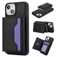 thumbnail image 1 of ELEHOLD for iPhone 14 Plus Premium PU Leather Wallet Case Detachable Magnetic Card Holders RFID Blocking Function Flip Stand Shockproof Full Protection Case for iPhone 14 Plus,black, 1 of 8