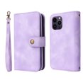 thumbnail image 1 of ELEHOLD for iPhone 14 Pro 6.1 inch Flip Leather Wallet Case with Card Holders Kickstand Magnetic Clasp Lanyard Shoulder Strap Shockproof Protective Case,Purple, 1 of 6