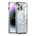 thumbnail image 1 of ELEHOLD for iPhone 14 Pro 6.1 inch Luxury Plating Case Ultra Slim Thin Compatible with MagSafe Charging Camera Lens Protection Shockproof Anti-Scratch Case For iPhone 14 Pro,Silver, 1 of 7