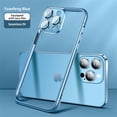 thumbnail image 1 of ELEHOLD for iPhone 14 Pro Bumper Frame (No Back) Built-in Camera Cover Slim Lightweight Soft TPU+PC Bumper Frame Cover Backless Shockproof Heavy Duty Protection Excellent Heat Dissipation,blue, 1 of 7