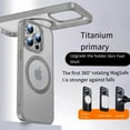 thumbnail image 1 of ELEHOLD For iPhone 14 Pro Case, MagSafe Compatible Case [Military-Grade Drop Protection] with 360° Rotable Ring Stand, Rugged Magnetic Phone Cover, Titanium, 1 of 9