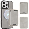 thumbnail image 1 of ELEHOLD For iPhone 14 Pro Case with Magnetic Detachab Card Holder, Faux Leather Shockproof Cover Anti-Scratch Slim Wireless Charging Wallet Case , Gray, 1 of 10