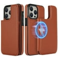 thumbnail image 1 of ELEHOLD for iPhone 14 Pro Case with Magnetic Detachable Leather Card Slot Wallet 2-in-1 Multi-Functional Rugged Shockproof Wireless Charging Compatible Purse Case for iPhone 14 Pro,Brown, 1 of 8