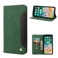 thumbnail image 1 of ELEHOLD for iPhone 14 Pro Flip Wallet Case, Slim Shockproof Premium Vintage PU Leather Magnetic Closure Built-in Card Holders Kickstand Function Wallet Purse Case,green, 1 of 8