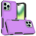 thumbnail image 1 of ELEHOLD for iPhone 14 Pro Max 6.7 inch Case, Armor Rugged Hard PC Soft TPU Hybrid Anti-Drop Camera Lens Protection Shockproof Glossy Non-Slip Slim Fit Case for iPhone 14 Pro Max,Purple, 1 of 6