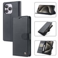thumbnail image 1 of ELEHOLD for iPhone 14 Pro Max Business Wallet Case with RFID Blocking Credit Card Holder PU Leather Flip Kickstand Protective Shockproof Cover Women Men for iPhone 14 Pro Max,Black, 1 of 6