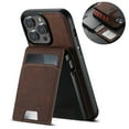thumbnail image 1 of ELEHOLD for iPhone 14 Pro Max Case, Compatible with Mag Safe Accessory, 2 in 1 Detachable Magnetic Wallet Card Holder Faux Leather Men Women Kickstand Shockproof Case,Brown, 1 of 12
