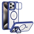thumbnail image 1 of ELEHOLD for iPhone 14 Pro Max Case,Compatible with Magsafe  Clear Adjustable Kickstand Magnetic Slim Non-slip Shockproof Protection Case with HD Lens Protector for iPhone 14 Pro Max,Blue, 1 of 8
