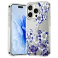 thumbnail image 1 of ELEHOLD for iPhone 14 Pro Max Case Flower Floral Embossed Pattern Crystal Clear Back Soft Shockproof TPU Bumper Slim Lightweight Anti-Yellowing Case, H, 1 of 6