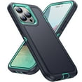 thumbnail image 1 of ELEHOLD for iPhone 14 Pro Max Case, Heavy Duty Military Grade Drop Protection Full Body Rugged Shockproof Tough Protective Cover for iPhone 14 Pro Max,Deep Blue+Mint, 1 of 6