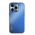 thumbnail image 1 of ELEHOLD for iPhone 14 Pro Max Case,Luxury Metallic Brushed Design Soft TPU Bumper Raised Edge Protection Anti-Scratch Shockproof Non-Slip Protective Case for iPhone 14 Pro Max,Blue, 1 of 6