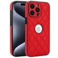 thumbnail image 1 of ELEHOLD for iPhone 14 Pro Max Case, Soft PU Leather Slim Logo View Classic Luxury Elegant Thin Protective All-Around Shockproof Phone Case for iPhone 14 Pro Max,Red, 1 of 7