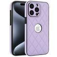 thumbnail image 1 of ELEHOLD for iPhone 14 Pro Max Case, Soft PU Leather Slim Logo View Classic Luxury Elegant Thin Protective All-Around Shockproof Phone Case for iPhone 14 Pro Max,Violet, 1 of 7