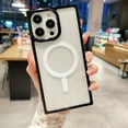 thumbnail image 1 of ELEHOLD for iPhone 14 Pro Max Clear Case, Magnetic Clear Case MagSafe Compatible Slim Thin Anti-Yellowing Shockproof Acrylic Transparent Protective Case,6.7 inch, Black, 1 of 7