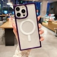 thumbnail image 1 of ELEHOLD for iPhone 14 Pro Max Clear Case, Magnetic Clear Case MagSafe Compatible Slim Thin Anti-Yellowing Shockproof Acrylic Transparent Protective Case,6.7 inch, Darkpurple, 1 of 7