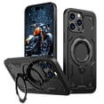thumbnail image 1 of ELEHOLD For iPhone 14 Pro Max Ergonomic Design Military Grade Shockproof Protective Case Magnetic Ring Stand Rugged Cover, Non-Slip, Support Wireless Charging, Black, 1 of 1