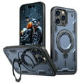 thumbnail image 1 of ELEHOLD For iPhone 14 Pro Max Ergonomic Design Military Grade Shockproof Protective Case Magnetic Ring Stand Rugged Cover, Non-Slip, Support Wireless Charging, Blue, 1 of 1