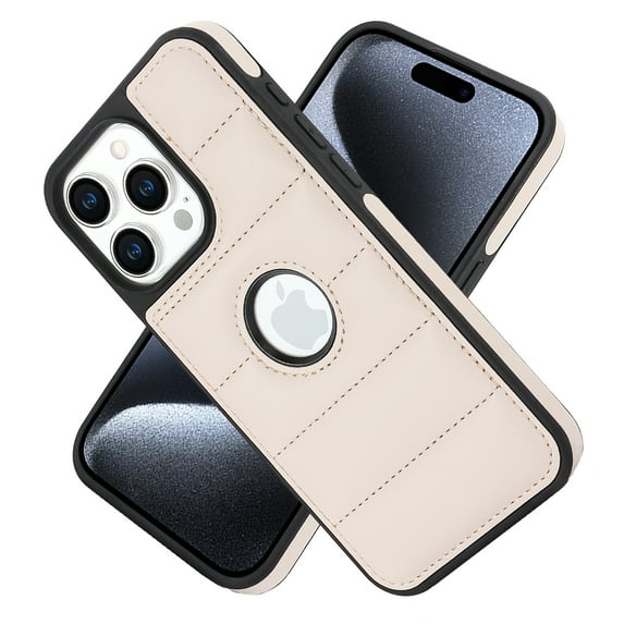 ELEHOLD for iPhone 14 Pro Max Leather Case Luxury Premium PU Leather Logo Cutout View Full Coverage Slim Lightweight Non-Slip Shockproof Protective Case for iPhone 14 Pro Max,apricot