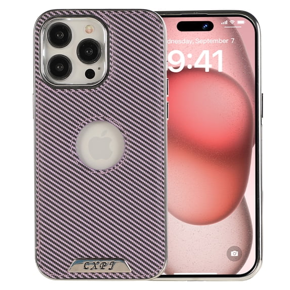 ELEHOLD for iPhone 14 Pro Max Magnetic Case, Compatible with Mag Safe Accessory Logo View Classic PU Leather Thin Slim Shockproof Phone Case for iPhone 14 Pro Max,Purple