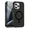 thumbnail image 1 of ELEHOLD for iPhone 14 Pro Max Magnetic Translucent Clear Case with HD Tempered Glass Screen Protector Hybrid PC + TPU Shockproof Bumper Compatible with Mag Safe Drop-Protection Cover,Black, 1 of 7