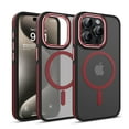 thumbnail image 1 of ELEHOLD for iPhone 14 Pro Max Matte Magnetic Case,Translucent Clear Cover Compatible with Mag Safe, Military Grade Drop Protection Shockproof Back Phone Cover for iPhone 14 Pro Max,Red, 1 of 7
