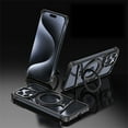 thumbnail image 1 of ELEHOLD for iPhone 14 Pro Max Premium Metal Frameless Bumper Case, Luxury Metal Ring Kickstand Magnetic Holder Shockproof Anti-Scratch Slim Borderless Protective Case for iPhone 14 Pro Max,Black, 1 of 11