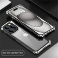 thumbnail image 1 of ELEHOLD for iPhone 14 Pro Max Rugged Case Aluminium Alloy Metal Frame Glass Back Panel Military Grade Shockproof Protection Support Wireless Charging for iPhone 14 Pro Max,blacksilver, 1 of 6