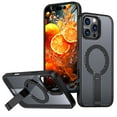 thumbnail image 1 of ELEHOLD For iPhone 14 Pro Max Shockproof Magnetic Rugged Case 3D Vented Design Cover, MagSafe Compatible, with Kickstand (Horizontal & Vertical Display), Black, 1 of 7