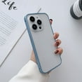 thumbnail image 1 of ELEHOLD for iPhone 14 Pro Metal Bumper Case, Frosting Matte Metal Frame Case Soft TPU Inner Support Wireless Charging Non-Slip Slim Case for iPhone 14 Pro, Lightblue, 1 of 9
