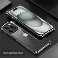 thumbnail image 1 of ELEHOLD for iPhone 14 Pro Rugged Case Aluminium Alloy Metal Frame Glass Back Panel Military Grade Shockproof Protection Support Wireless Charging for iPhone 14 Pro,blackblack, 1 of 6