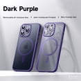 thumbnail image 1 of ELEHOLD for iPhone 14 Pro Translucent Matte Case Removable All-inclusive Lens Protection Slim Lightweight Magnetic Compatible with MagSafe Shockproof Case for iPhone 14 Pro,purple, 1 of 6