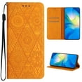 thumbnail image 1 of ELEHOLD for iPhone 14 Pro Wallet Case 6.1 Inch,Stylish Embossed Pattern with Card Holders Kickstand Function Magnetic Closure Shockproof Anti-Scratch Wallet Case for iPhone 14 Pro,Yellow, 1 of 6