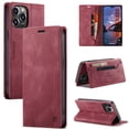 thumbnail image 1 of ELEHOLD for iPhone 14 Pro Wallet Case, Slim Luxury PU Leather Flip Cover RFID Blocking Card Slots Magnetic Closure Anti-Scratch Shockproof Case for iPhone 14 Pro 6.1 inch,Red, 1 of 10