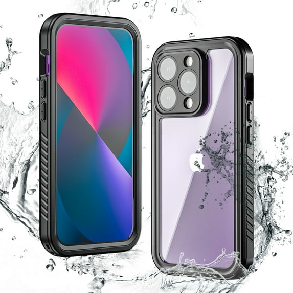 ELEHOLD for iPhone 14 Pro Waterproof Case, Built-in Screen Protector Support Wireless Charging 360° Full Body Protection 12 FT Military Grade Anti-Drop Shockproof Rugged Case, Black
