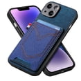 thumbnail image 1 of ELEHOLD for iPhone 14, Wallet Phone Case,Slim Leather Shockproof Lens Protector with Card Slot Anti-Scratch Case Cover,Support Magnetic Car Mount, blue, 1 of 8